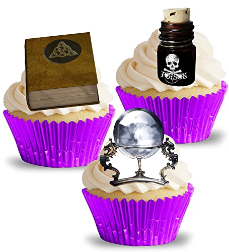 Vorgeschnittenes, essbares Reispapier, Halloween-Motiv, Kuchen- und Cupcake-Verzierung, Halloween-Partydekoration Cover