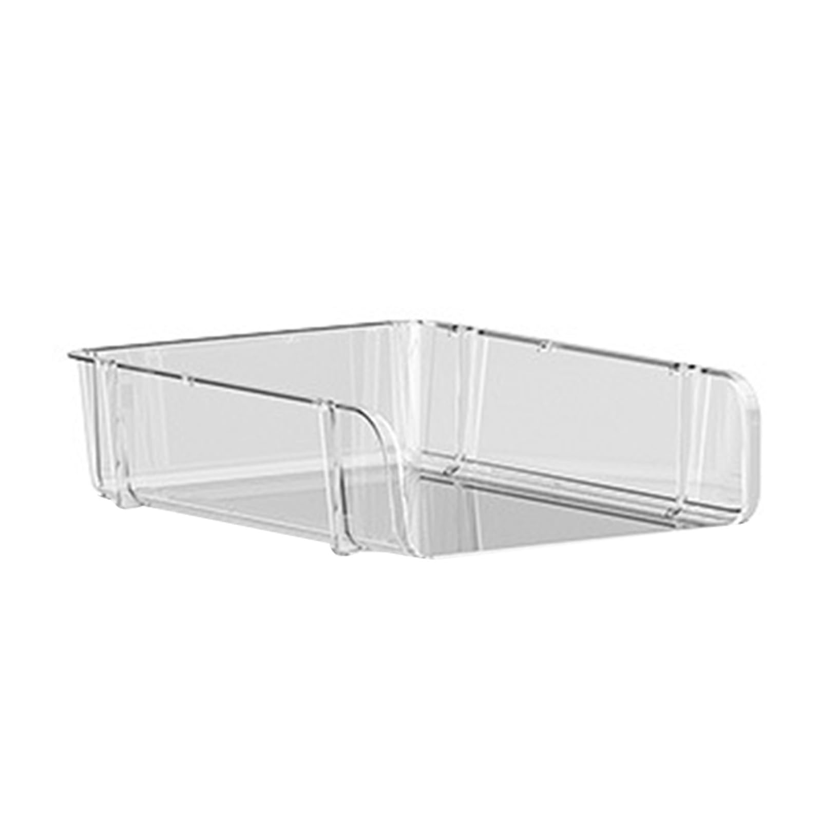 Ejoyous Organizador de Escritorio Transparente Organizador de Escritorio Apilable de Plástico con Diseño de Almacenamiento Visible Estante de Papelería de que Ahorra Espacio para Oficina, Escuela,