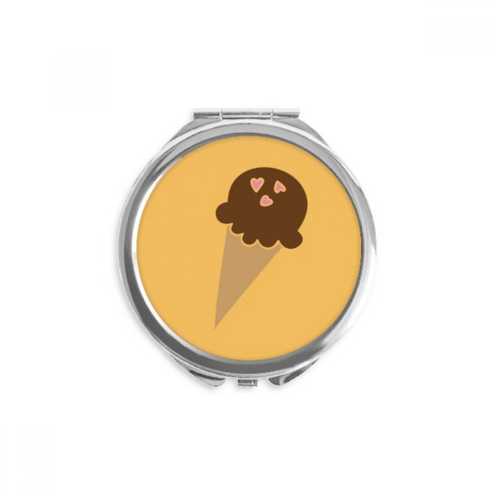 Miroir rond de poche chocolat d'arachide crème glacée pour maquillage nomade - 5