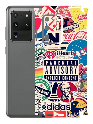 Image of AtOdds - Mobile Skin Sticker Compatible with Samsung Galaxy S20 Ultra (Coverage - Back+Camera+Sides) (Explicit Graffiti)