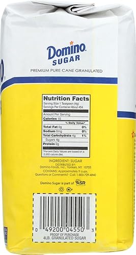 Miniatura 4 de Domino Azúcar granulada de caña pura premium, Kosher, sin OMG, 4 libras, 64 onzas (paquete de 10)