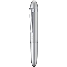 HONG DIAN M1 Fountain Pen Fine Nib, Silver & Submarine Shape Aluminium Short Mini Pocket Travel Pen