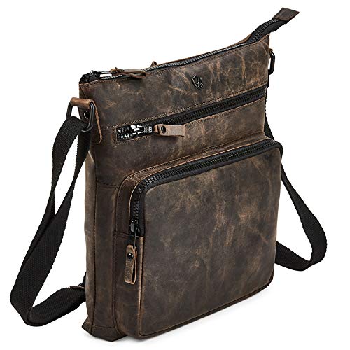 Image of Crossbody Bags for Women Genuine Leather Purse Handmade Vintage Shoulder Bag Crossover Pocketbook Adjustable Strap | Handmade