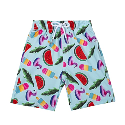 GETUBACK Boys Swim Trunks Boys Quick Dry Shorts Fashion Summer Beach Shorts Green Watermelon Tag Size 10/12