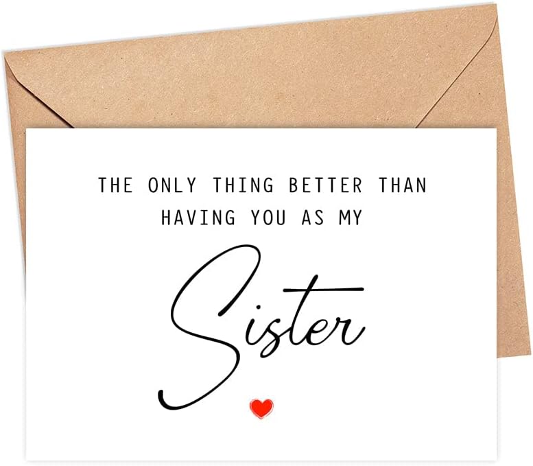 DiandDesignGift The Only Thing Better Than Having You As My Sister ...Is Our Baby Having You For An Aunt - Pregnancy Announcement Greeting Card - Sister Card - We're Pregnant Card - Mother's Day Gift
