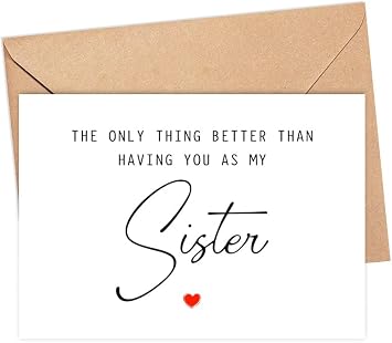DiandDesignGift The Only Thing Better Than Having You As My Sister ...Is Our Baby Having You For An Aunt - Pregnancy Announcement Greeting Card - Sister Card - Were Pregnant Card - Mothers Day Gift