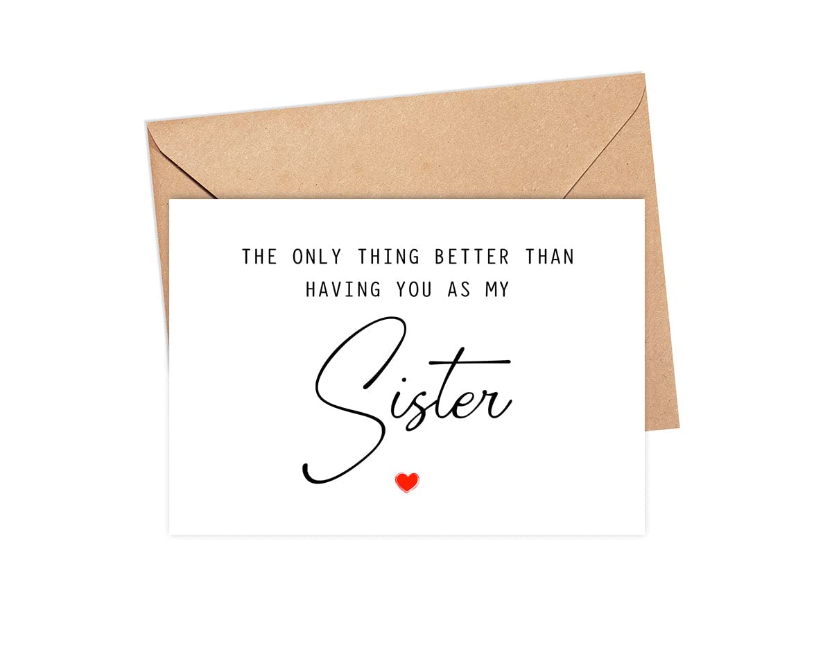 DiandDesignGift The Only Thing Better Than Having You As My Sister ...Is Our Baby Having You For An Aunt - Pregnancy Announcement Greeting Card - Sister Card - We're Pregnant Card - Mother's Day Gift