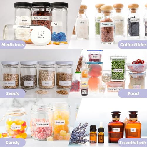 Geeignet für Etikettendrucker, 4 Rollen Selbstklebende Etikettenband Wasserdicht, Drucken Sie Barcode,Name,Datum,Preis usw für Haus, Büro, Schule - 15mmx4m