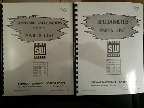 Stewart Warner Speedometer & Tachometer Parts & Service 3 manuals