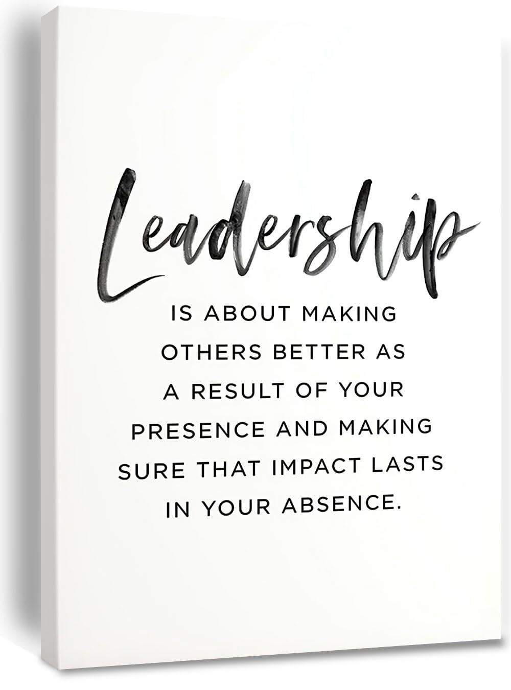 MDBJTCYZN Executive Office Decor Canvas Art Inspirational Leadership Quote Print Motivational Gift for Manager