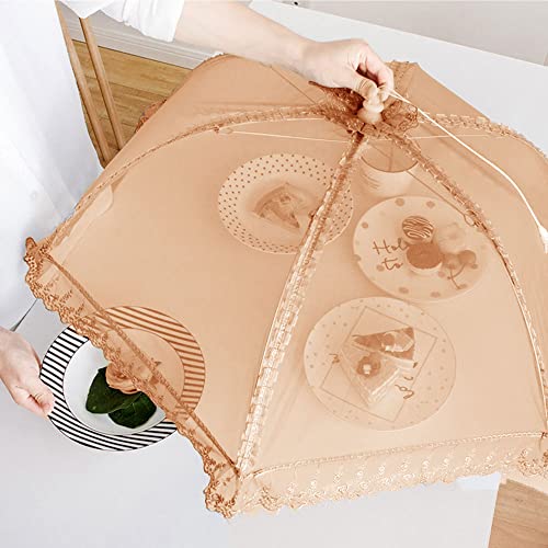 3 Pack Mesh Food Covers for Outside & Indoor, Encrypted Mesh Screen Round Food Tent to Keep out the Flies, Pop-Up & Collapsible Junvaia Net Plate Serving Cover for Outside, Picnic Camping Accessories - image 7