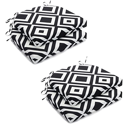 HARBOREST Outdoor Chair Cushions Black/White
