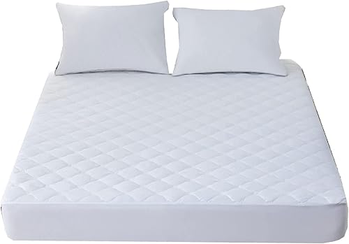 Miniatura 7 de Protector de colchón de 54 x 72 pulgadas, impermeable, acolchado