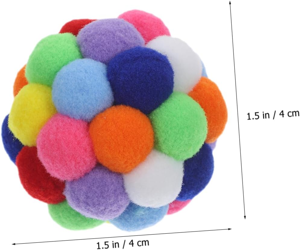 Ipetboom 20 Pcs Cat Ball Kitten Chase Rattle Pet Scratching Ball Kitten Toys Cat Scratching Sisal Bal Soft Fuzzy s Scratcher Toys Pet Toy Pet Household Plush