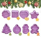 Material de alta calidad. Cada cortador de galletas de Navidad está hecho de plástico de grado alimenticio, no tóxico e inodoro, seguro de usar, duradero y fácil de limpiar, una herramienta de hornear popular para padres e hijos. Se puede utilizar para cortar masa, caramelo, pan, sándwiches, frutas y panqueques, moldes de galletas grandes y pequeños, DIY todo tipo de galletas para sus hijos.