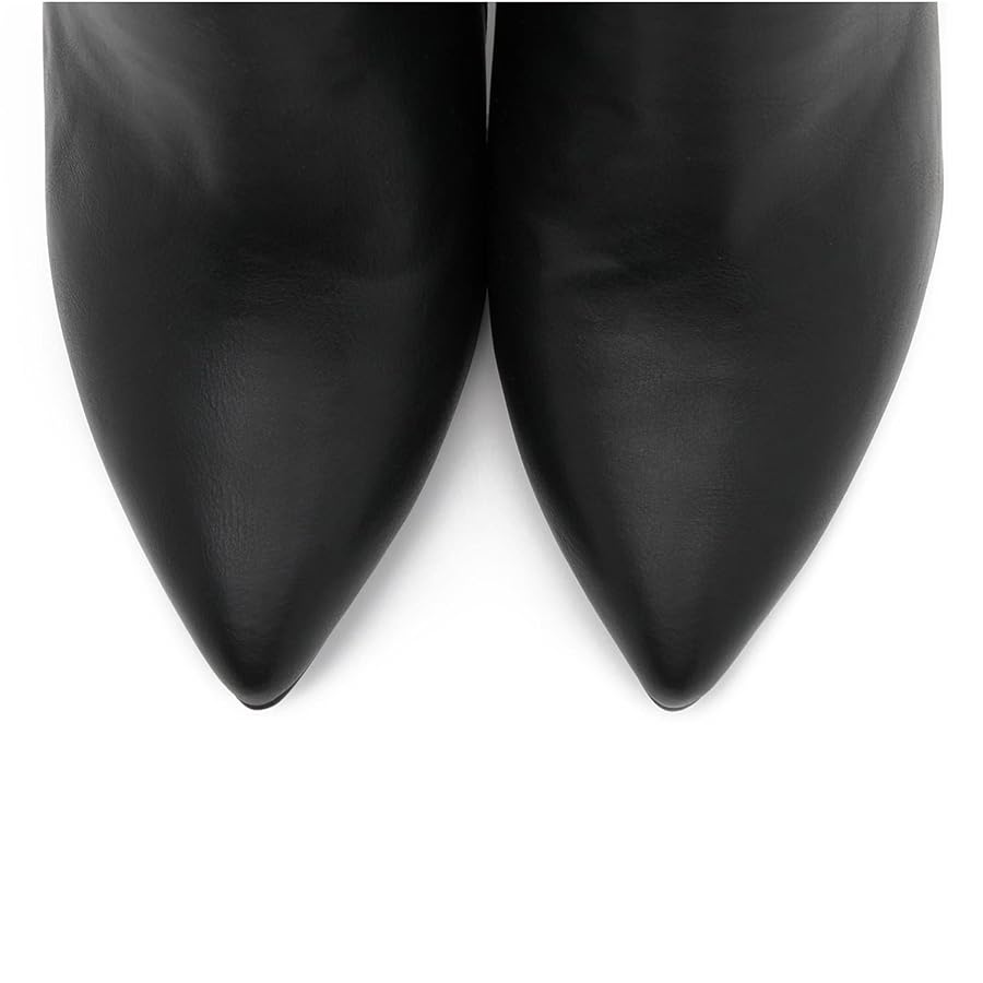 靴 yellowTOKYO BLACK CHUNKY HEEL SHORTBOOTS YELLO / TOKYO BLACK CHUNKY HEEL SHORT BOOTS