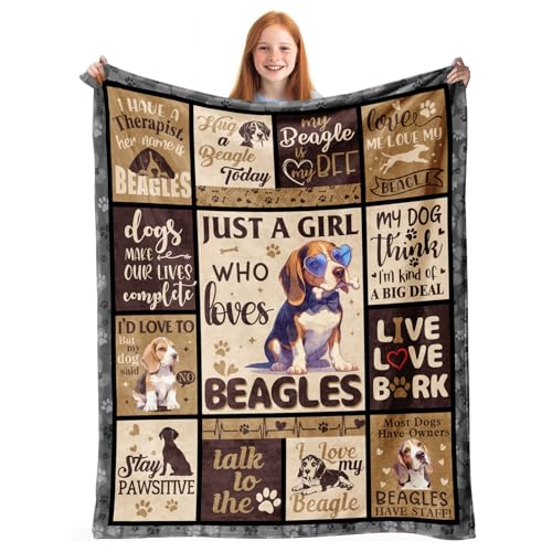 Gkyuobaly Fathers Day Blankets for Beagles Lovers,Beagle Gifts,Beagles Lover Gifts,Gifts for Beagle Lovers,Beagle Gifts for Women Men,Beagle Mom Dad Gifts,Beagle Blanket for Fathers Day 50" x 60"