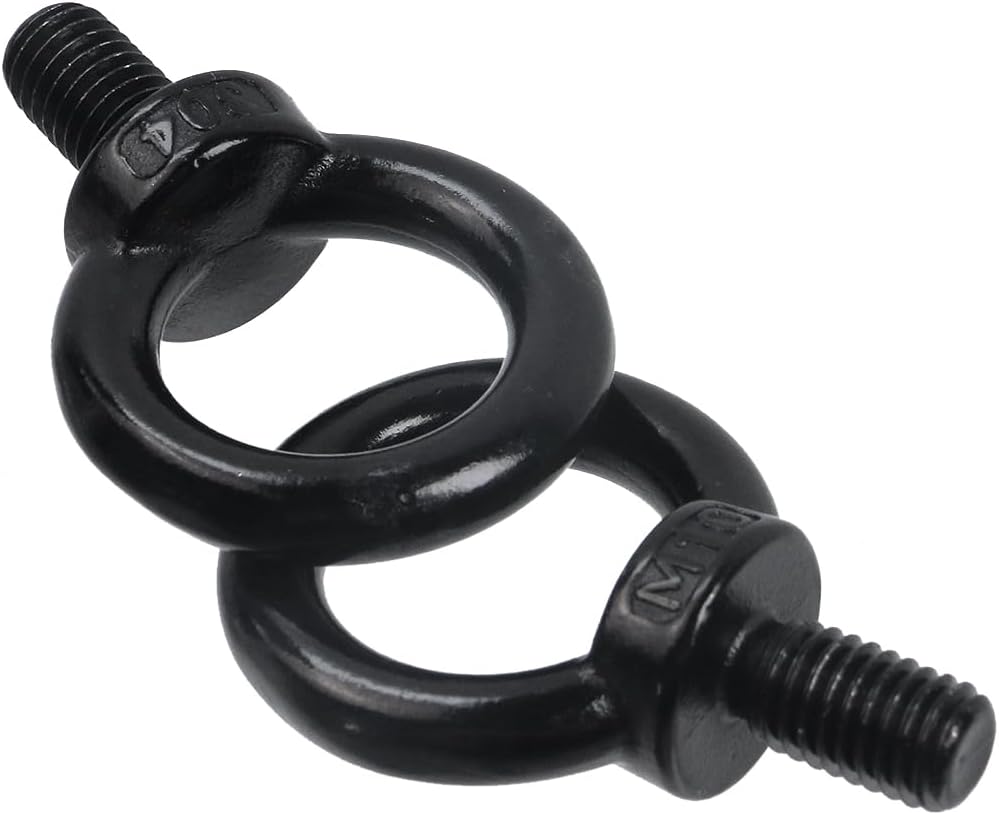 Antrader M10 Lifting Eye Bolts,10Pcs Stainless Steel Machinery Shoulder Lifting Eye Bolt