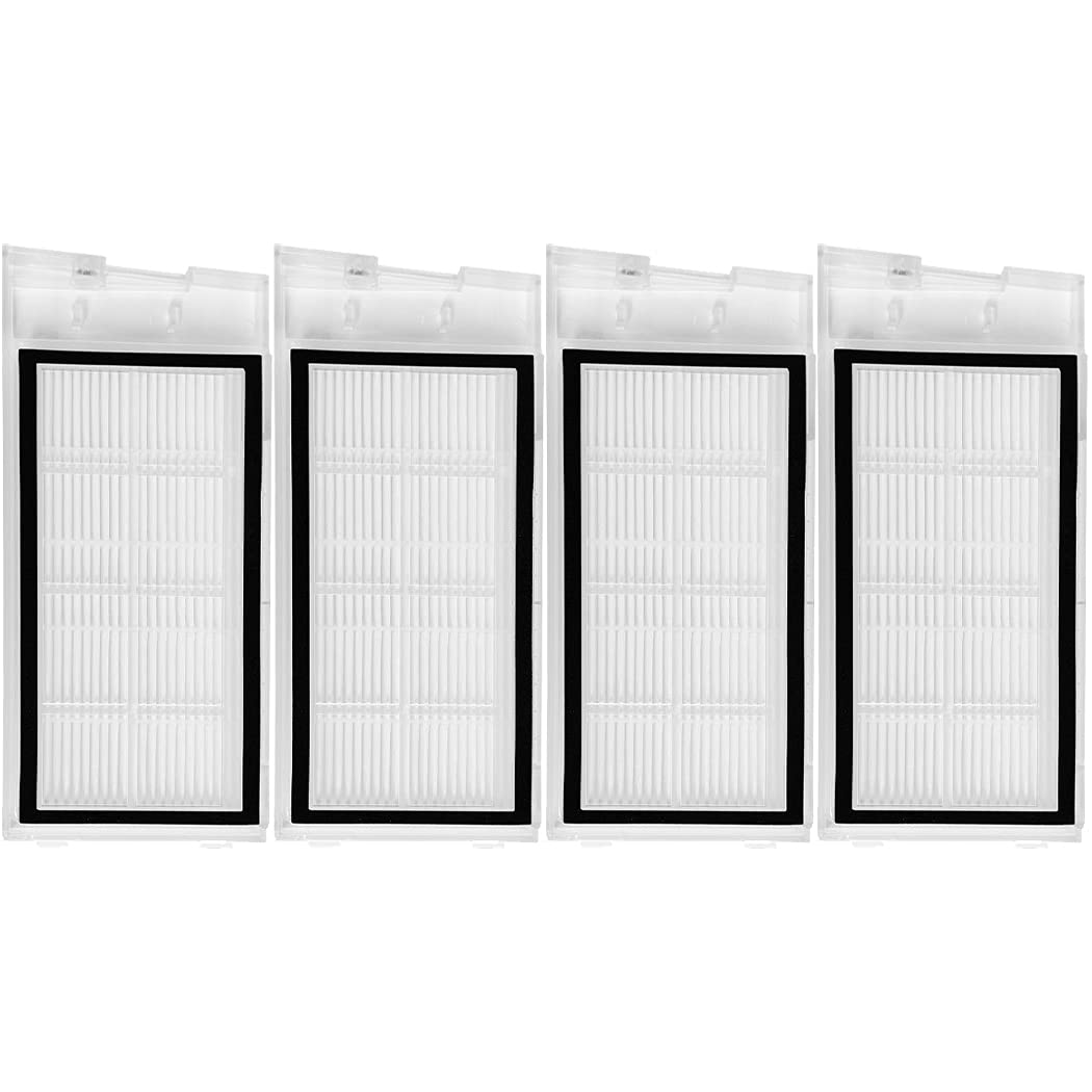 4 Pack HEPA Filter Replacement for Xaiomi ROIDMI EVE Plus Robot Vacuum Cleaner