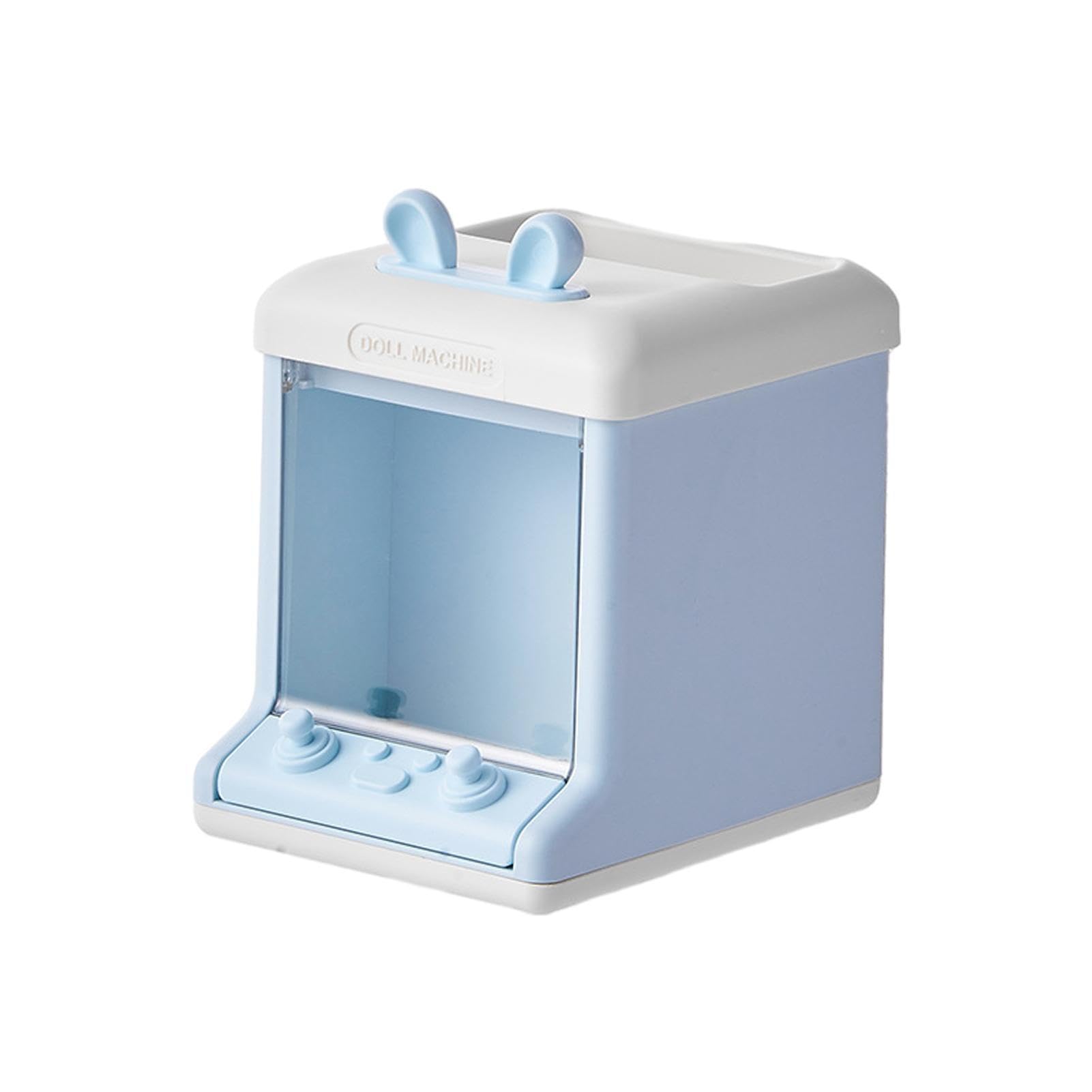 Bonito soporte para bolígrafos, organizador de papelería de escritorio para máquina de muñecas, bonito organizador de papelería de escritorio, con orejas de conejo, soporte para brochas de maquillaje