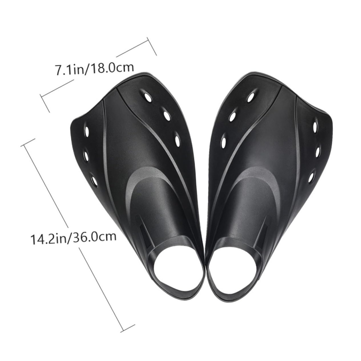 Verstellbare Schwimmflossen aus für Damen und Herren Leichte Kurze Flossen zum Schnorcheln und Training im Pool und Reisen