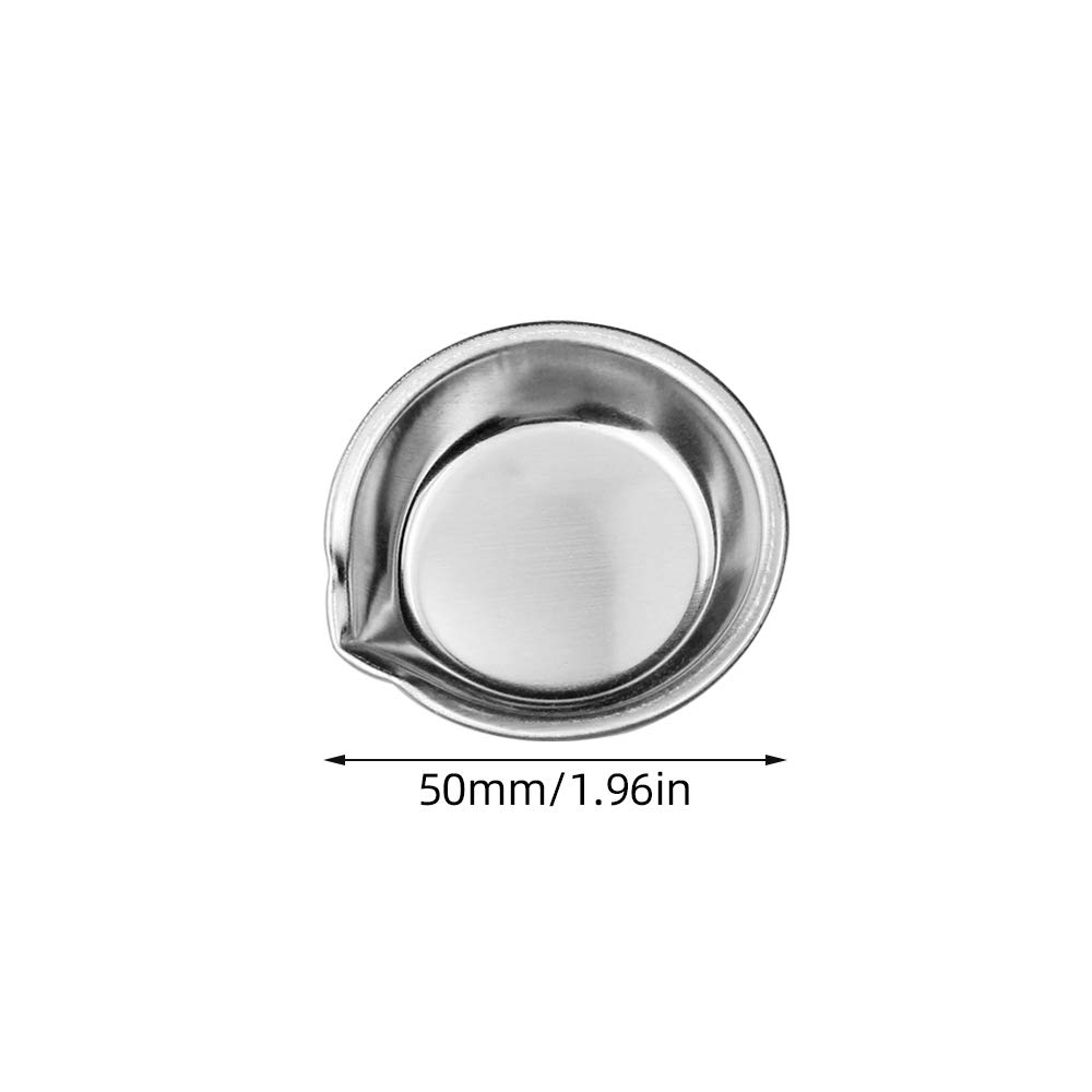 Edelstahl Farbschalen-Set – 12 Stück, Rund, 5 Cm Durchmesser, Für Farben & Make-up