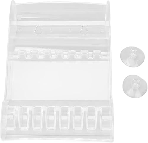 Miniatura 3 de Brrnoo Estante de almacenamiento para tijeras de peluquería, plástico transparente, 6 estantes, aprox. 8.3 x 5.5 in 8.3 x 5.5 pulgadas, accesorio