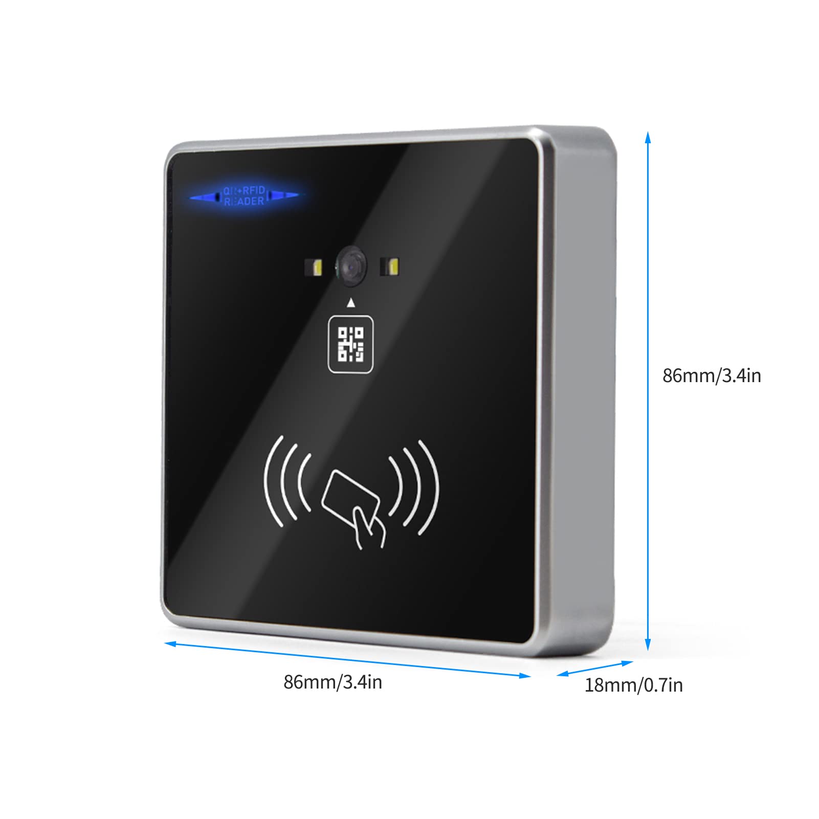 HUIOP Lettore di Codici a Barre,Lettore di Codici a Barre 1D 2D Incorporato Lettore di Codici a Barre QR Lettore di schede RFID Connessione Wiegand Autoinduzione per Biglietti Automatici per cancelli