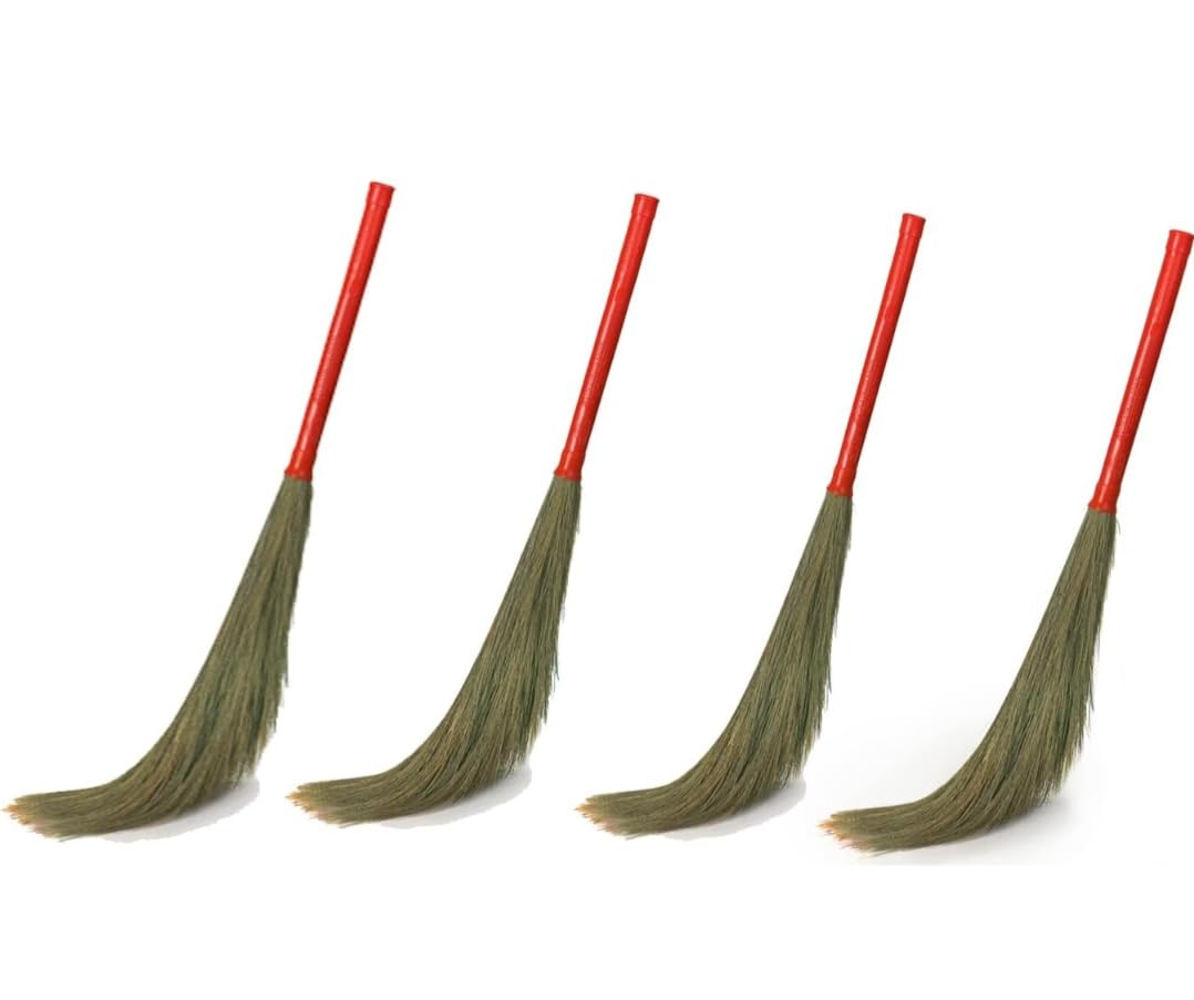 SAHNI Plastic Broom for Floor Cleaning, Dust Removal Phool Jhadu for Indoor & Outdoor Home Cleaning - Light Red (B0DBZV1ZJ1) Amazon Price History, Amazon Price Tracker