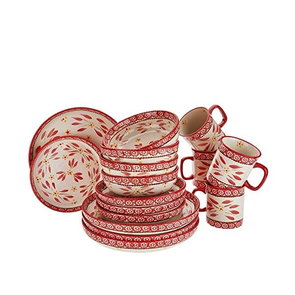 Temptations Ovenware 16Pc Deep Dish Dinnerware Set (Round, Old World