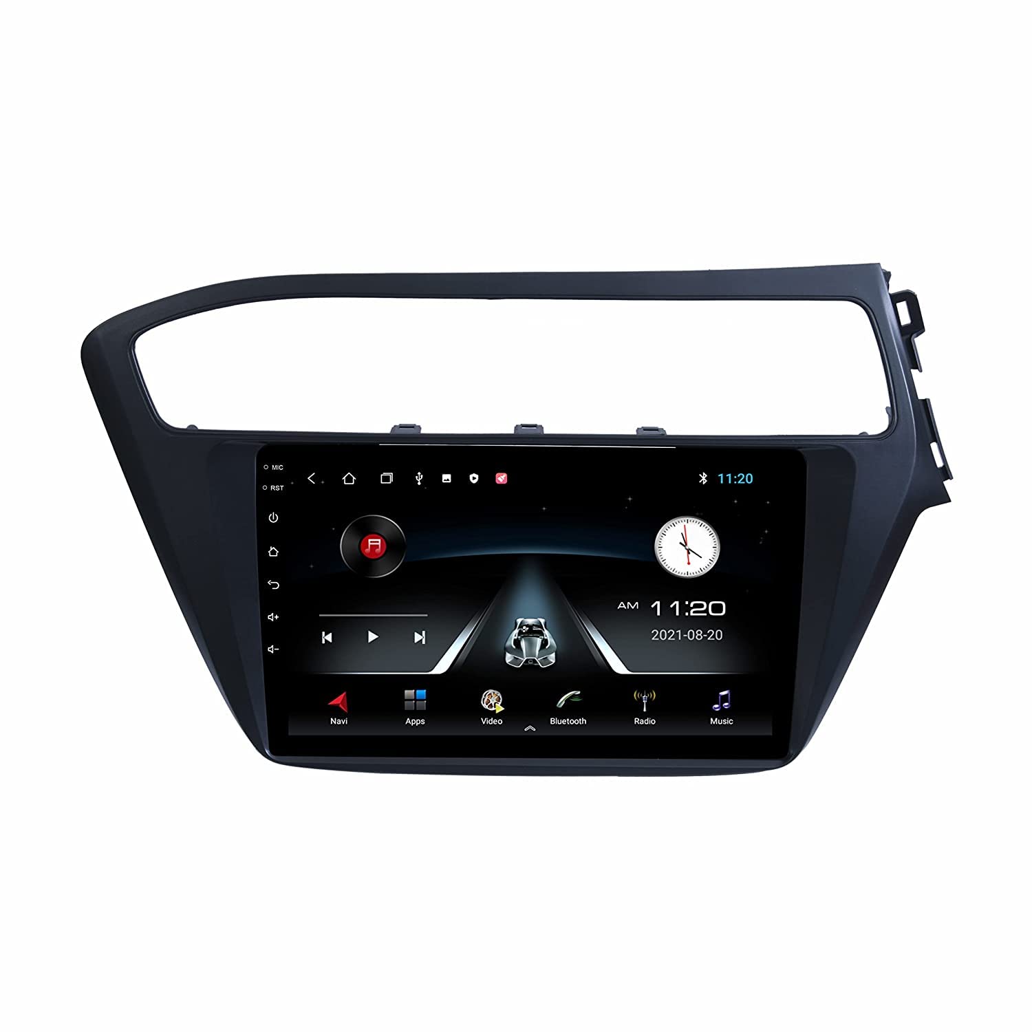 Modorwy Original 9inch HD QLED Car Android Stereo | 2GB RAM & 32GB ROM | OS 13 Double Din Car Multimedia Player | incl. AHD Camera & Frame Compatible with Hyundai i20 Elite 2018-2019 - 1 Year Warranty