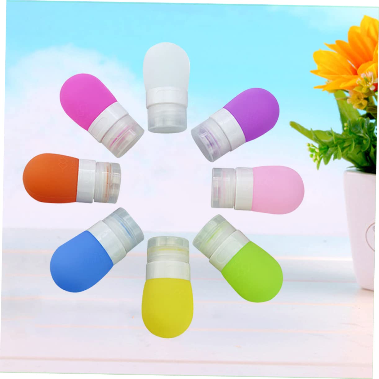 FRCOLOR 16pezzi Bottiglie in Silicone Per Shampoo e Cosmetici Contenitori Ricaricabili in Per Travel