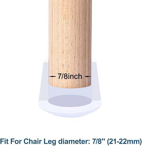 Miniatura 2 de Sopito - 16 tapas antideslizantes de goma para patas de silla, tapas de patas de muebles de 78 pulgadas, para protección del suelo, color blanco