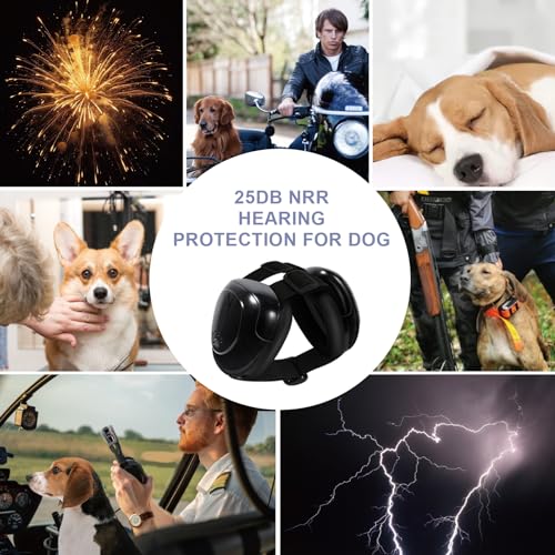 KOPBTBOY Dog Earmuffs, Dog Ear Muffs for Hearing Protection, Noise Cancelling Headset, Black