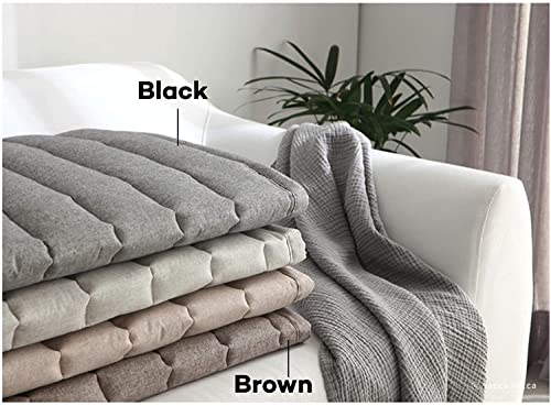 Pinky Moon Couch Covers Sofa Pad Seat Protector Mat For Dogs & Children. Premium 100% Cotton, Machine Washable Minimal Style Handmade In Korea (Sand, 4 Seat) #TOP6