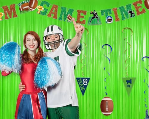 MALANKU 2PCS Lime Green Streamers Party Decorations - 3.3ft x 8.2ft Green Streamer Backdrop for Birthdays St Patrick Jungle Dinosaur Golf Soccer Pickleball Pickle Parties - image 3