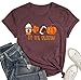 Halloween T Shirt Women Tis The Season Shirt Fall Pumpkin Tshirt Latte Coffee Graphic Tees Fall Top