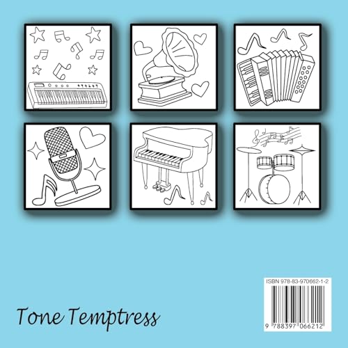 Mini Coloring Book Music - Bold and Easy: For Everyone Who Loves Music - Simple Shapes & Musical Joy image 4