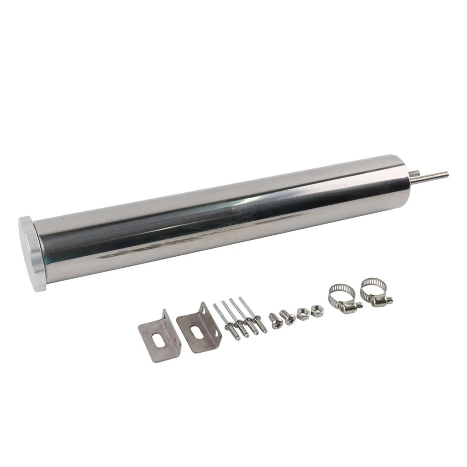 Zbiornik wyrównawczy 2"x13" 20oz Polerowany SS Zbiornik Przelewowy Chłodnicy - Pasuje Do Układu Chłodzenia Modyfikacji Samochodu, Zbiornik Płynu Chłodzącego Zbiornik Wyrównawczy Zbiornika