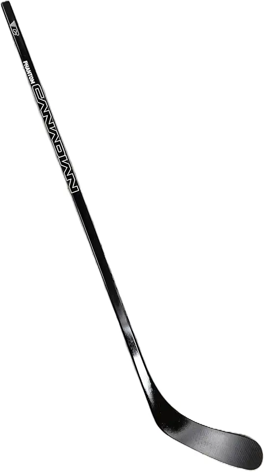 Canadian Phantom Custom 1-Piece Composite Hockey Stick - Senior | 80 Flex, P92 Curve | Black (Left)