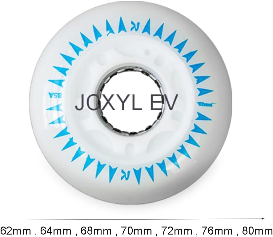 Light Up Inline Skate Wheels 62mm 64mm 68mm 70mm 72mm 76mm 80mm 4Pack LED Flashing Inline Roller Skate Wheel 82A PU for Indoor/Outdoor Scooter Replacement