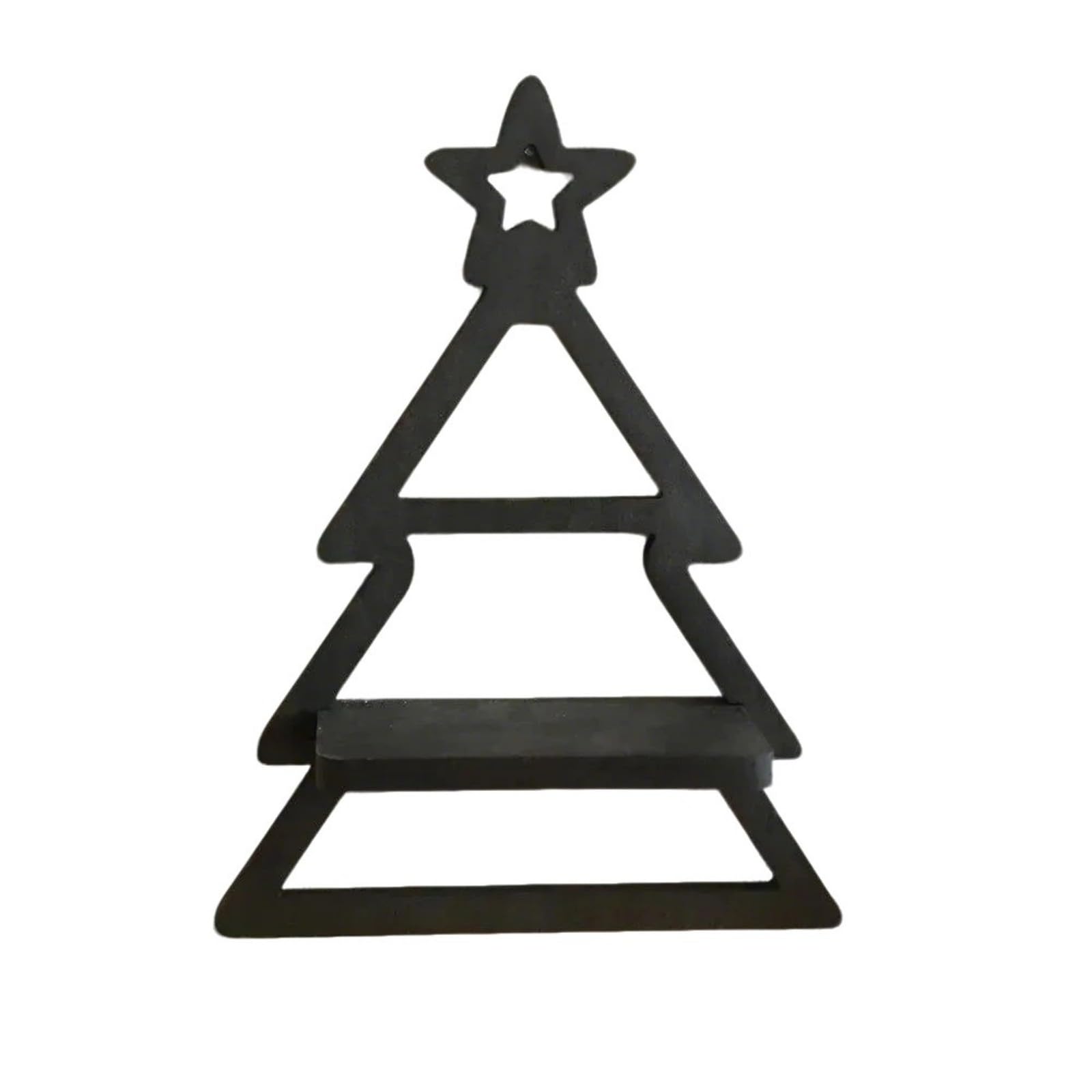 carotoe Wood Christmas Tree Storage Rack Wall Hanging Shelf for Home and Decors Display Floating Shelves Christmas Wall Storage Rack