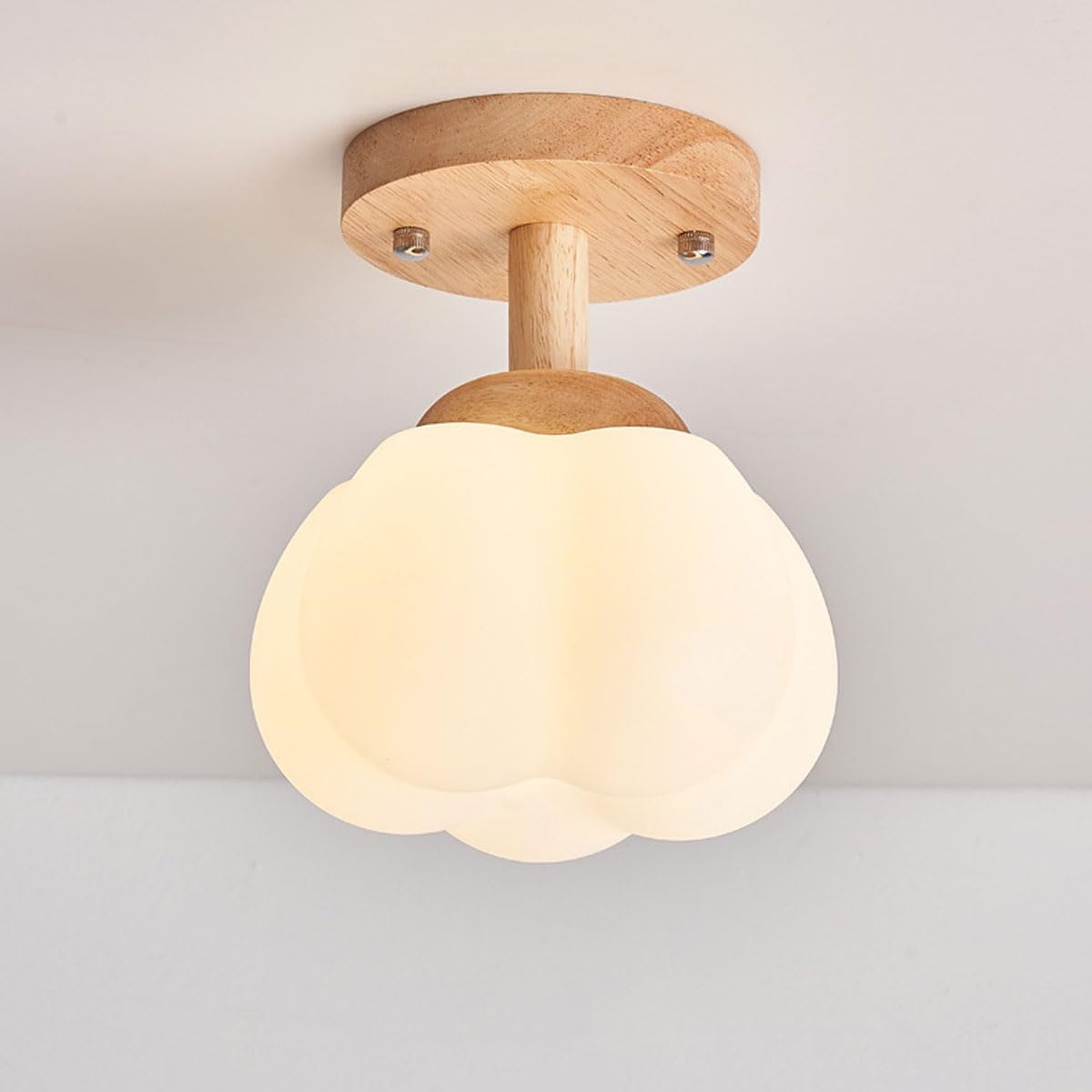 LANTANB Chinese-Style Retro Ceiling LampPE Lampshade Flat Lighting Corridor Balcony Ceiling Lights Suitable for Corridor Foyers