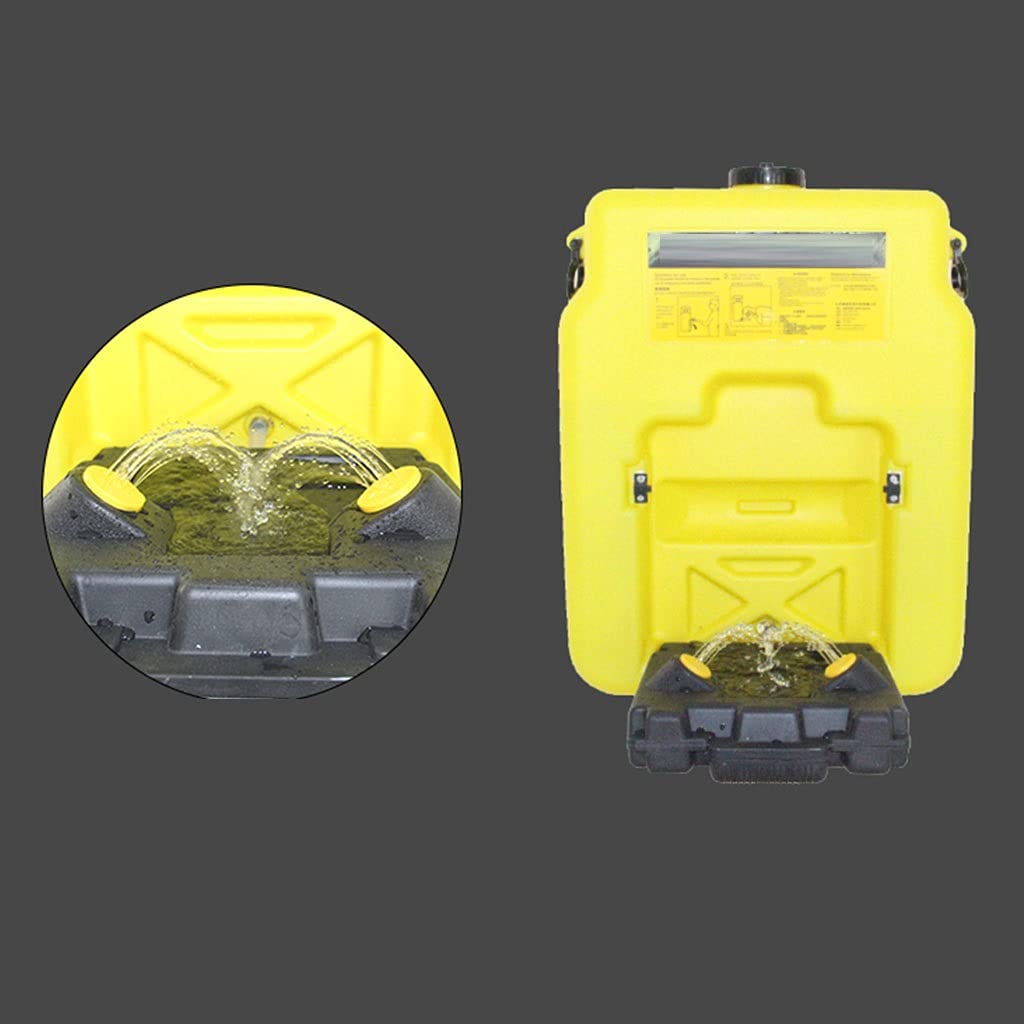 Estación Lavaojos de Emergencia Portátil 53L Material de Protección del Medio Ambiente Lavadora de Ojos Montada en La Pared Equipo de Primeros Auxilios de Seguridad con Fácil de Usar