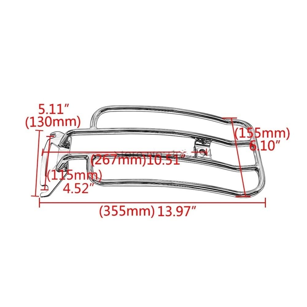 Porte-Bagages Arrière pour Moto pour Touring pour Street Glide pour Road pour King pour FLHR pour FLTK Transporteur