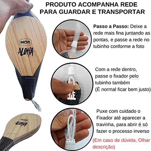 Frescobol Jogo Praia Kit Raquete Tênis Bola e Raquetes Bolas Borracha Bolinha Madeira Beach Brinqued