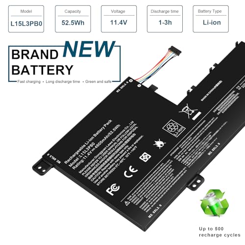 Image of ASUNCELL L15L3PB0 L15M3PB0 L15C3PB1 Laptop Battery Replacement for Lenovo Flex 5 1570 1470 IdeaPad 320S-14IKB 320S-15ABR 320S-15AST 320S-15IKB 320S-15ISK 520S-14IKB Series L15M3PB0 Type-A