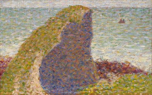 Fotos póster de lienzo The Bec Du Hoc Grandcamp Study de Seurat para cuadros de dormitorio 60x90