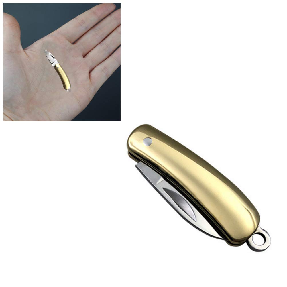 Mini Cuchillo Llavero Multifuncional pequeño Bolsillo Plegable Pluma Cuchillo Llavero Cuchillo de Supervivencia