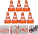 Zhhuoc 14Pcs Orange Mini Traffic Cones Plastic Sign Road Cone Roadblock Cone Sign Model Photo Prop Educational, Small Orange Cones Construction Cones, Safety Barriers, Mini Traffic Cones